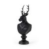 23" Black Polyresin Suited Deer Bust Tabletop Sculpture