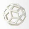 7" White Ceramic Decorative Orb Tabletop Sculpture