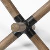 5" Brown Metal And Wood Modern Abstract Tabletop Sculpture