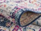 12' Blue And Ivory Oriental Runner Rug