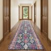13' Blue And Ivory Oriental Runner Rug