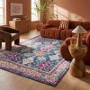 9' X 13' Navy Traditional Decorative Area Rug