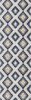 8' Blue Ikat Kilim Runner Rug