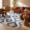 8' X 10' Blue Ikat Kilim Area Rug