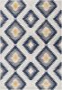 8' X 10' Blue Ikat Kilim Area Rug
