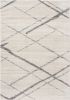 4' X 6' Gray and Ivory Geometric Area Rug
