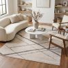 8' X 10' Gray and Ivory Geometric Area Rug