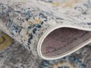 13' Blue And Yellow Floral Runner Rug