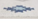 6' Blue And Ivory Southwestern Runner Rug