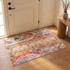 2' X 5' Gold and Ivory Southwestern Area Rug