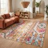 4' X 6' Gold and Ivory Southwestern Area Rug