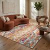 6' X 9' Gold and Ivory Southwestern Area Rug