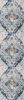 10' Blue And Ivory Medallion Runner Rug