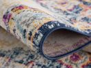 6' Blue And Beige Medallion Runner Rug
