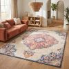 9' X 13' Cream Decorative Medallion Area Rug