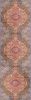 2' X 8' Rustic Orange Medallion Runner Rug