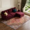 8' X 11' Rustic Orange Medallion Area Rug
