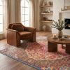 8' X 11' Rustic Orange Medallion Area Rug