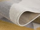 15' Yellow And Ivory Geometric Runner Rug