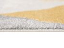 15' Yellow And Ivory Geometric Runner Rug