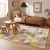 8' X 10' Yellow and Ivory Geometric Area Rug