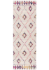 10' Ivory and Gold Geometric Runner Rug