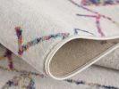 15' Ivory and Gold Abstract Geometric Runner Rug