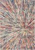 2' X 5' Cream Celestial Burst Abstract Area Rug