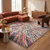 8' X 11' Cream Celestial Burst Abstract Area Rug