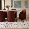 8' X 11' White Modern Geometric Grid Area Rug