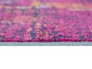 15' Gray Ivory And Magenta Abstract Runner Rug