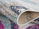 20' Blue And Gold Abstract Runner Rug