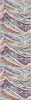 8' Blue And Gold Abstract Runner Rug