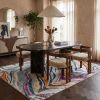 4' X 6' Blue and Gold Abstract Area Rug