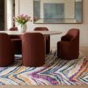 4' X 6' Blue and Gold Abstract Area Rug