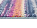 10' Blue And Ivory Striped Runner Rug