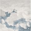 8' X 10' Gray and Blue Abstract Area Rug