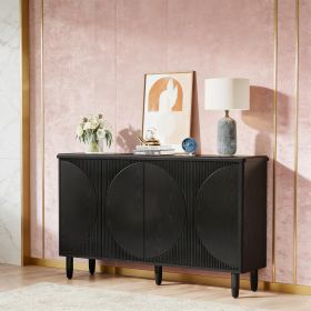 Sideboard Buffet, White Credenza Storage Cabinet with Doors