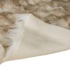 2' X 3' Brown And White Shag Area Rug