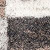 8' X 11' Beige and Ivory Patchwork Shag Area Rug