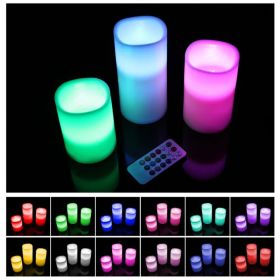 12 Color Flameless Candles - Flickering LED Candles with Remote & Auto Timer, Safe No Smoke Real Wax Candles for Birthday Restaurant Decor (Option: As Pic)