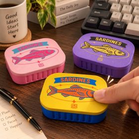 3D Printed Sardine Tin Shaped Fidget Clicker, Retro Fish Design Desk Accessory, Novelty Gift For Adults (Option: Pink)