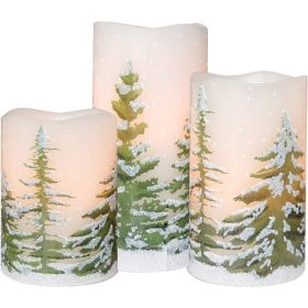 Green Christmas Tree Flameless LED Candles With Flickering Effect & 6H Timer (Option: Green)