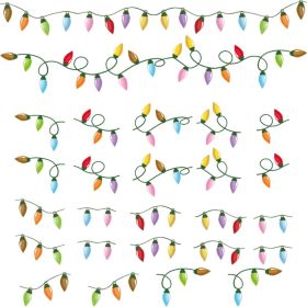 24 Pcs Christmas Lights For Car Magnets Decorations, Christmas Garage Door Magnets, Reflective Bulb Magnet Stickers For Car Refrigerator Fridge M (Option: Multicolor)