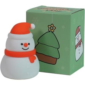 Snowman Silicone Night Light  RGB Color Changing Touch Control Mood Lamp Rechargeable Dimmable (Option: 1pc)