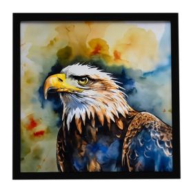 Eagle Framed Metal Print Bathroom, Kitchen, Office, Home Decor Wall Art Ready to Hang, Square, 8X8 (Option: Default)