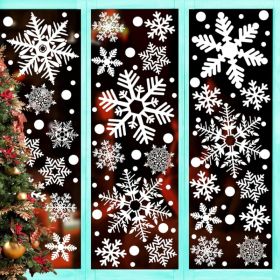 Large Snowflake Window Clings For Christmas Window Decorations (Option: White)