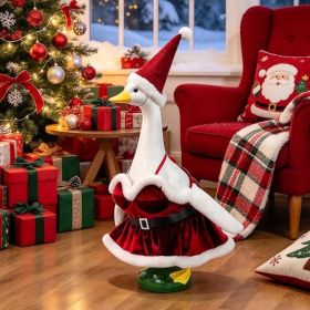 23-Inch Christmas Porch Goose Outfit, Festive Holiday Goose Clothes (Option: red)