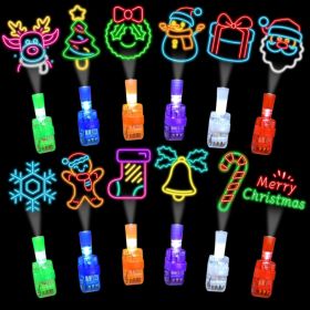 36Pcs Christmas Finger Lights Toys, Kids Party Favors & Stocking Stuffers (Option: MULTI)