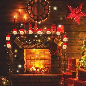 8.5FT 10-Light Snowman Christmas String Lights, Indoor & Outdoor Decor (Option: red)